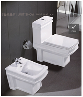 Ensemble de sanitaires élégants GUCI, toilettes en céramique classiques et aristocratiques, bidets