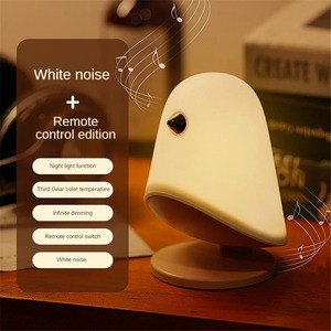 Cute Sleeping Silica Gel Cartoon Night <b>Light</b> Sleep With Atmosphere Sleep Table Lamp Perching Bird Charge - Product Image 4