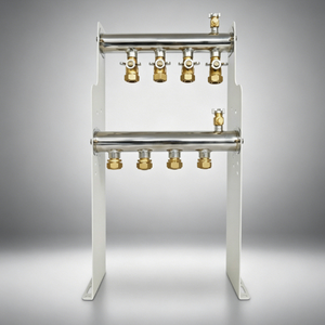 Colector de Agua Caliente de Latón Compuesto GHNOR4p de 4 Vías para Calefacción por Suelo Radiante, Colector Hidrónico para Calefacción por Suelo Radiante - Product Image 1