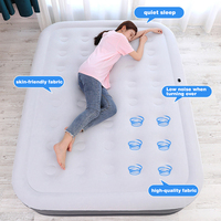 E-RIKE Matelas de camping gonflable portable en PVC de haute qualité, épais, pour l'extérieur, avec pompe intégrée