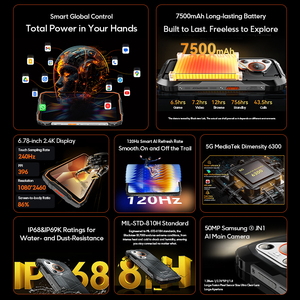 Smartphone Robuste Blackview BL7000 5G Écran 6,78" 2.4K 120Hz Dimensity 6300 GPS Appareil Photo 50MP 7500mAh 33W Android 15 Téléphone Portable - Product Image 2