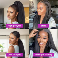 Rambut Manusia India Mentah Kinky Straight Hd Lace Front Wigs Rambut Manusia Murah SDD Glueless HD Lace Frontal Wigs untuk Wanita Kulit Hitam