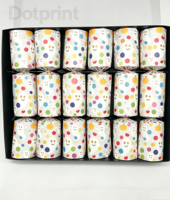 Boîte cadeau de crackers de Noël fantaisie à pois colorés, lot de 6 bonbons de Noël fantaisie en forme de fantômes de dessin animé
