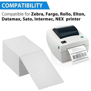 Thermal <strong>Label</strong> <strong>Sticker</strong> Roll <strong>Maker</strong> 100x150 Custom Design Fanfold Shipping Paper Roll 4x6 Thermal <strong>Labels</strong> with Barcode Promotion - Product Image 3