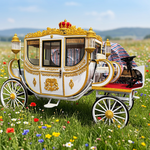 Charrette royale électrique moderne, élégante calèche à chevaux pour mariages et événements, calèche à chevaux élégante à vendre - Product Image 1