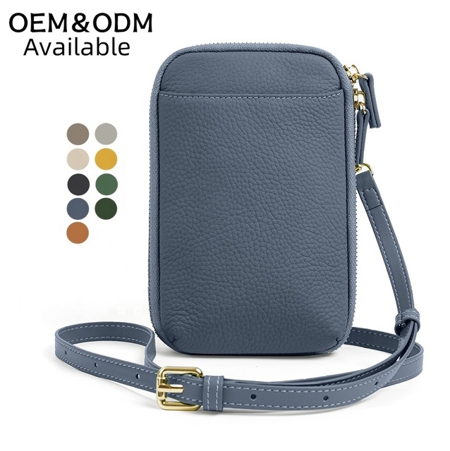 FSR280 Custom Logo Fashion Cell Phone Small Crossbody Bags Shoulder Pocket Wallet Pouch Mobile Phone Bag Case With Neck Strap