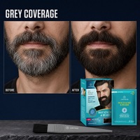 Crème colorante permanente pour barbe et cheveux HALAL 30ml*3, qualité supérieure, formule à base de plantes sans ammoniaque, couvre les cheveux gris pour tous types de cheveux