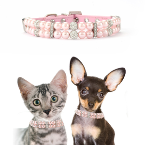 ペットラインストーン首輪ジュエリー猫アクセサリーペンダント子犬プリンセスネックレス卸売 - Product Image 1