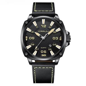 Reloj Deportivo de Moda para Hombre al por Mayor, Reloj de Cuarzo Clásico con Correa de Cuero, Esfera Grande de 43 mm, Números Arábigos, Reloj para Estudiantes - Product Image 3