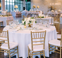 Chaises de salle à manger en métal de style chivalerie moderne, dorées et luxueuses, pour restaurant et mariage