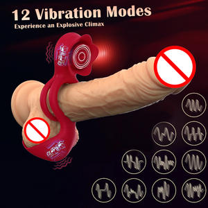 Nuovo 3 in1 maschio anello pene vibratore leccatura rosa vibratore Glans ritardata eiaculazione multifunzionale anello del rubinetto - Product Image 2