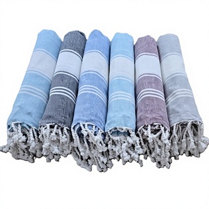 ELITE HOMES Eco-Friendly Cotton Striped <b>Beach</b> <b>Towels</b>-All-Season Modern Design - Product Image 6