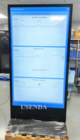 Écran publicitaire numérique LCD sur pied, totem à double écran, affichage double face 4K de 85 pouces