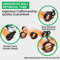 Récupérateur de balles de pickleball multifonctionnel portable en plastique, conception pliable durable à noyau alvéolé, pour l'entraînement des enfants sans se pencher