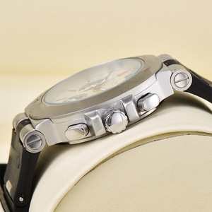 Reloj Cronógrafo de Cuarzo para Hombre, Estilo Deportivo de Carreras, Esfera Panda, Correa de Silicona y Acero Inoxidable, Fecha de 24 Horas, Luminoso - Product Image 3