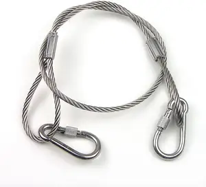 Chất Lượng Cao Mạ Kẽm An Ninh Dây Thép Rope Slings Endless Tùy Chỉnh Với Lớn Thimble Vòng Mắt Và Lắp Ráp