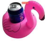 Sous-verre gonflable PVC Flamingo rose le plus vendu – Support de verre flottant portable personnalisé pour piscine ou spa – Pratique et élégant