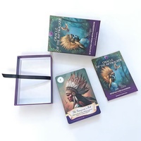 Boîte personnalisée avec couvercle et fond pour jeu de cartes de tarot, logo et design professionnels acceptés, cartes d'oracle personnalisées CMYK avec ruban