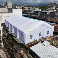 Tente Gonflable Blanche Portable pour Fête et Mariage, Élégant Chapiteau pour Événements, Boîtes de Nuit et Publicité