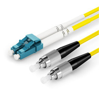 LC/UPC ke FC/UPC OM4 kabel Patch serat optik dupleks Multimode