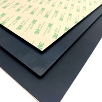 Feuilles de Silicone en néoprène naturel, 1.0mm 1.5mm 2mm, noir, Epdm