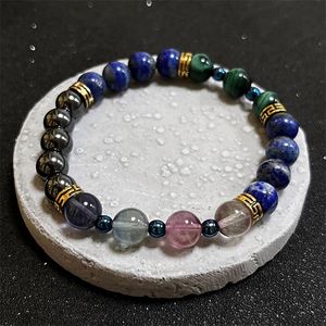 Bracelet en pierre naturelle, perles de verre colorées, amour et harmonie, logo personnalisé fiable, gravure personnalisée - Product Image 3
