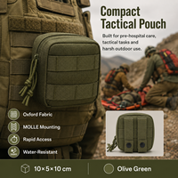 Pochette MOLLE EDC en tissu Oxford, sac utilitaire vert pour outils d'extérieur, usage domestique et automobile, étanche, rangement pour boussole et lampe torche