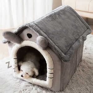 Haustier Katzen- und Hundehöhle Bett Haus Mehrere Stile Filz Katzenhöhle Bett Zelt Haus Unterschlupf für Kleine und Große Hunde Filz Haustierbett Haus für Hunde - Product Image 2
