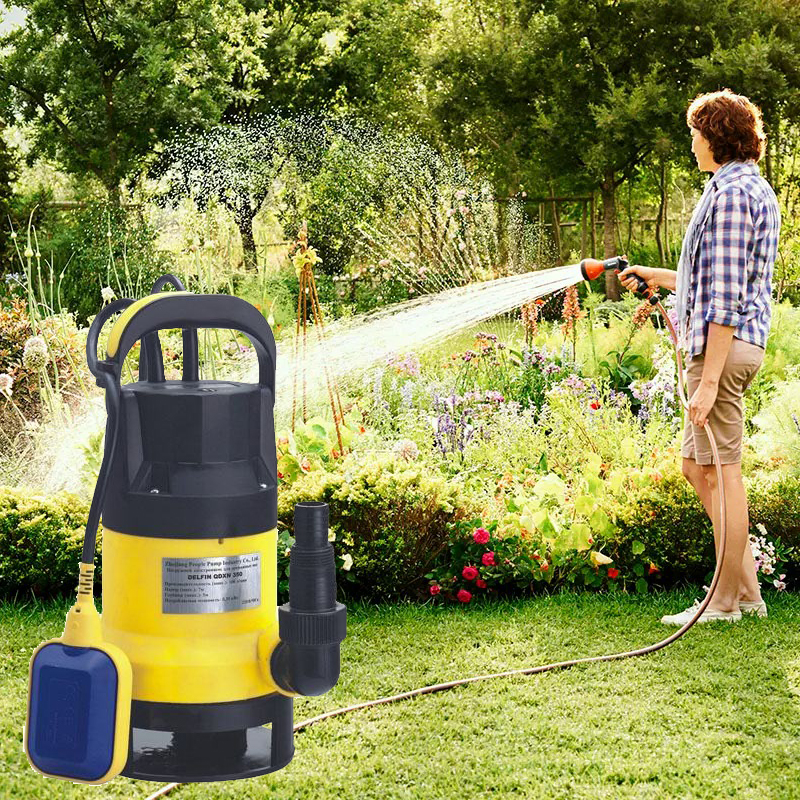 1 л.с. 50 Гц портативный пластиковый корпус электрический маленький погружной садовый насос для орошения чистой воды