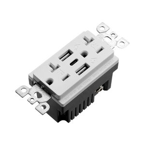 Tomacorrientes USB Barep, Tomacorrientes Eléctricos USB de 30 W, Cargador de Pared Resistente a Manipulaciones - Product Image 1