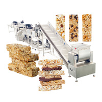 Machine de fabrication de barres de riz, de bonbons et de noix Ligne de production de barres de céréales à énergie protéique avec machine de coupe et d'emballage