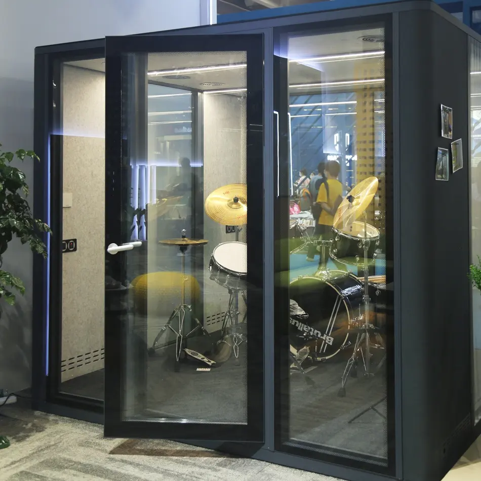 Bewegliches Musikstudio Klavier/Schlagzeug üben Akustik kabine Schall dichte Aufnahme Isolation kabine/Home Silence Booth