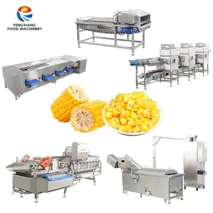 Corn processing series machines Corn threshing blanching drying combination machine for sale corn processing line