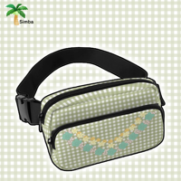 Ceinture imperméable en nylon pour le sport en plein air Puakenikeni Lei Palaka, sacs de taille personnalisés pour les femmes