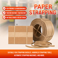 Bande de cerclage en fibres de papier biodégradable écologique personnalisée pour l'emballage industriel