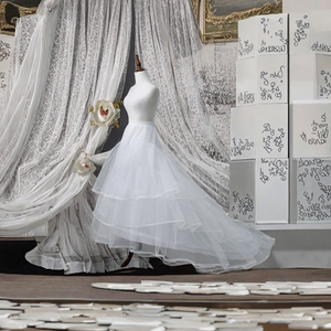 Buona vendita <span class=keywords><strong>abito</strong></span> da sposa <span class=keywords><strong>lungo</strong></span> bianco <span class=keywords><strong>sottoveste</strong></span> da ballo sottogonna tecnica <span class=keywords><strong>abito</strong></span> da sposa Lolita trambusto gonna a crinolina - Product Image 4