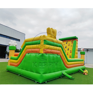 บ้านลมเป่าลมขนาดใหญ่ธีมสวนผึ้ง PVC แบบกำหนดเอง พร้อมสไลเดอร์ ผนังปีนป่าย และสนามเด็กเล่นกลางแจ้ง - Product Image 3