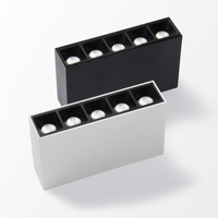 Spot LED encastré à grille raster, angle de faisceau réglable, anti-éblouissement, pour éclairage de villa et de magasin