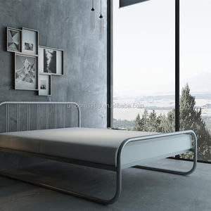 New Design Cheap High Quality Home Furniture Bedroom Single and Double Hotel Metal <strong>Bed</strong> for Sale - Product Image 6