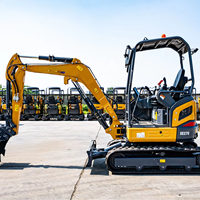 Nouvelle pelle excavatrice compacte chinoise Xe27u de 2,7 tonnes en caoutchouc, en stock, en promotion