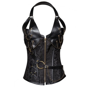 <span class=keywords><strong>Corset</strong></span> en cuir punk en acier inoxydable, ceinture pour modeler le cou, vêtement de style gothique, <span class=keywords><strong>grande</strong></span> <span class=keywords><strong>taille</strong></span> - Product Image 6