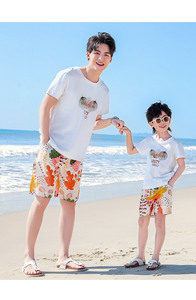 2025 Summer Family <strong>Matching</strong> Clothes Vacation Beachwear T-shirt <strong>and</strong> Long <strong>Dress</strong> With Whole Family - Product Image 5