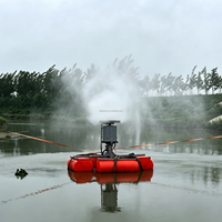 Évaporateur flottant industriel pour la réduction de l'eau accumulée dans les mines à ciel ouvert, réduisant ainsi le volume de stockage des eaux usées des barrages miniers