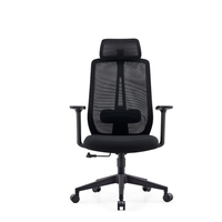 Chaise de bureau exécutive ergonomique et contemporaine PM2932 avec dossier en maille et appui-tête réglable pour bureau à domicile et atelier