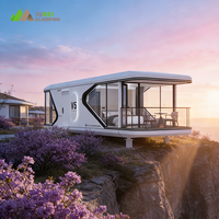 Cabane de vacances intelligente de style moderne avec cabane de glamping ultra-équipée pour l'extérieur, petite maison