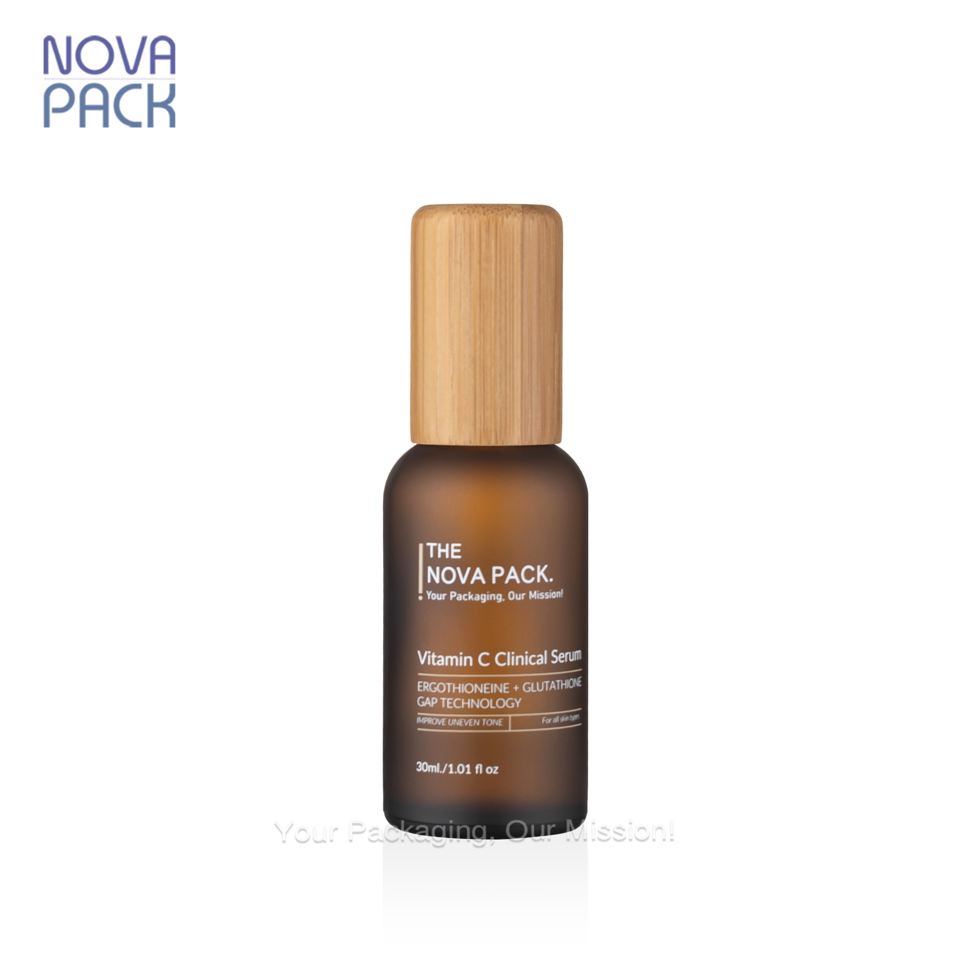 ขวดสีเหลืองอำพันฝ้า