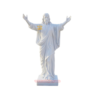 Escultura de Arte en Piedra de Mármol de Jesús de Tamaño Real, Diseño Moderno, para Decoración de Iglesia, Catedral, Exterior, Personalizada - Product Image 4