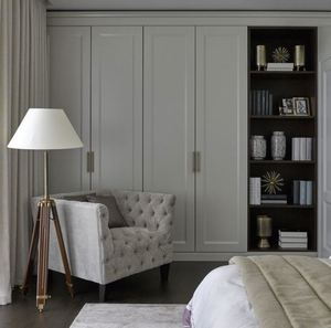 Armario de Color Morandi Personalizado BALOM, Armario Moderno Minimalista de Madera Maciza hasta el Techo, Muebles de Dormitorio - Product Image 1