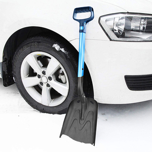 Pala de nieve duradera, pala de nieve de aluminio ligera para coche, pala de emergencia para entrada y coche