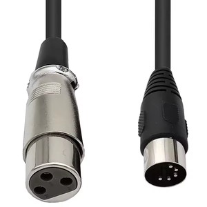 Câble adaptateur <span class=keywords><strong>MIDI</strong></span> vers XLR, DIN 5 broches mâle vers XLR 3 broches, câble audio pour instruments de musique équipés d'un connecteur <span class=keywords><strong>MIDI</strong></span> ou XLR - Product Image 2